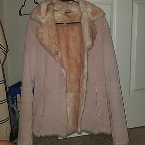 fur and leather coat